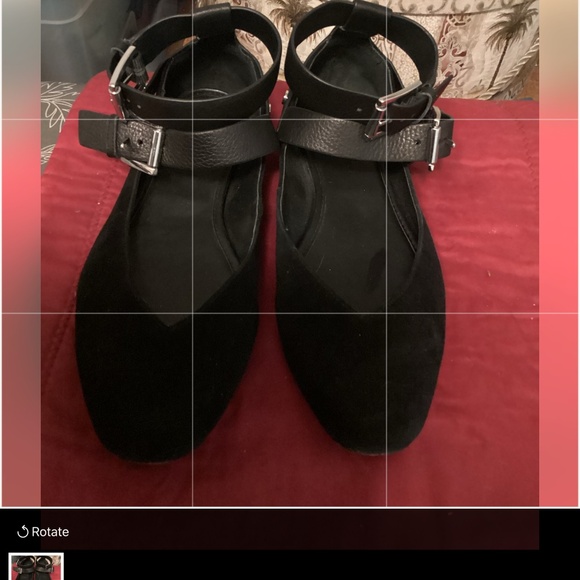 REBECCA MINKOFF SUEDE FLATS WITH ANKLE STRAPS SZ 7 1/2 main image 3